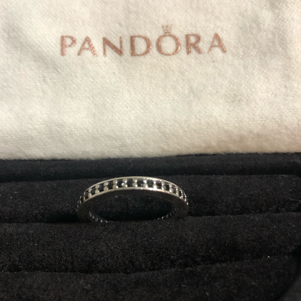 Authentic PANDORA Black Eternity Ring